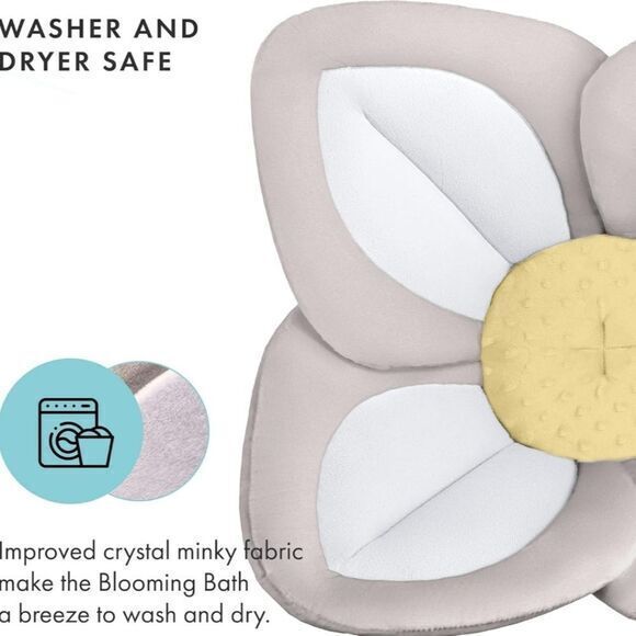 Blooming Bath‎ Lotus Baby Bath Seat Plush Minky Infant Bath Flower Mat Bath Tub - Picture 6 of 11